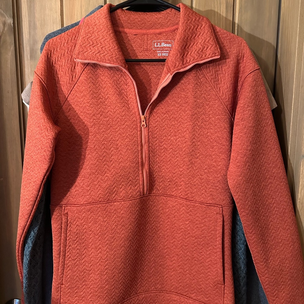 L.L. Bean women’s Orange half zip